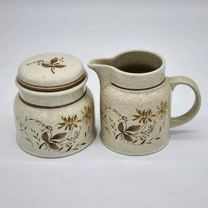 Vintage Royal Doulton Sandsprite Creamer Pitcher and Lidded Sugar Bowl
